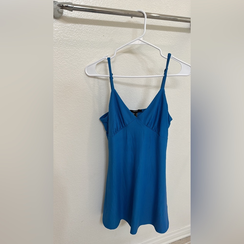 Turquoise used mini summer dress size large